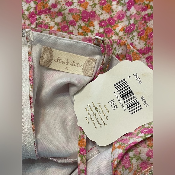 Altar'd State Floral Dress with Pink and Orange Accents NWT Medium - Picture 6 of 7